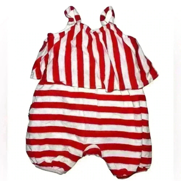 Disney Baby Girl Striped Minnie Romper - Picture 4 of 6